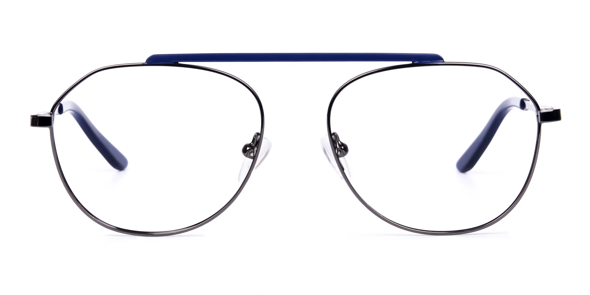 Royal Blue Gunmetal Pilot Glasses-2