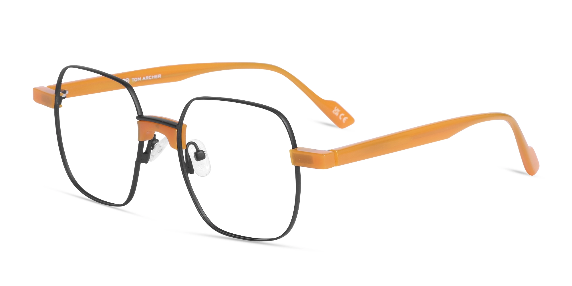 Matte Black Metal Full Rim Glasses-3