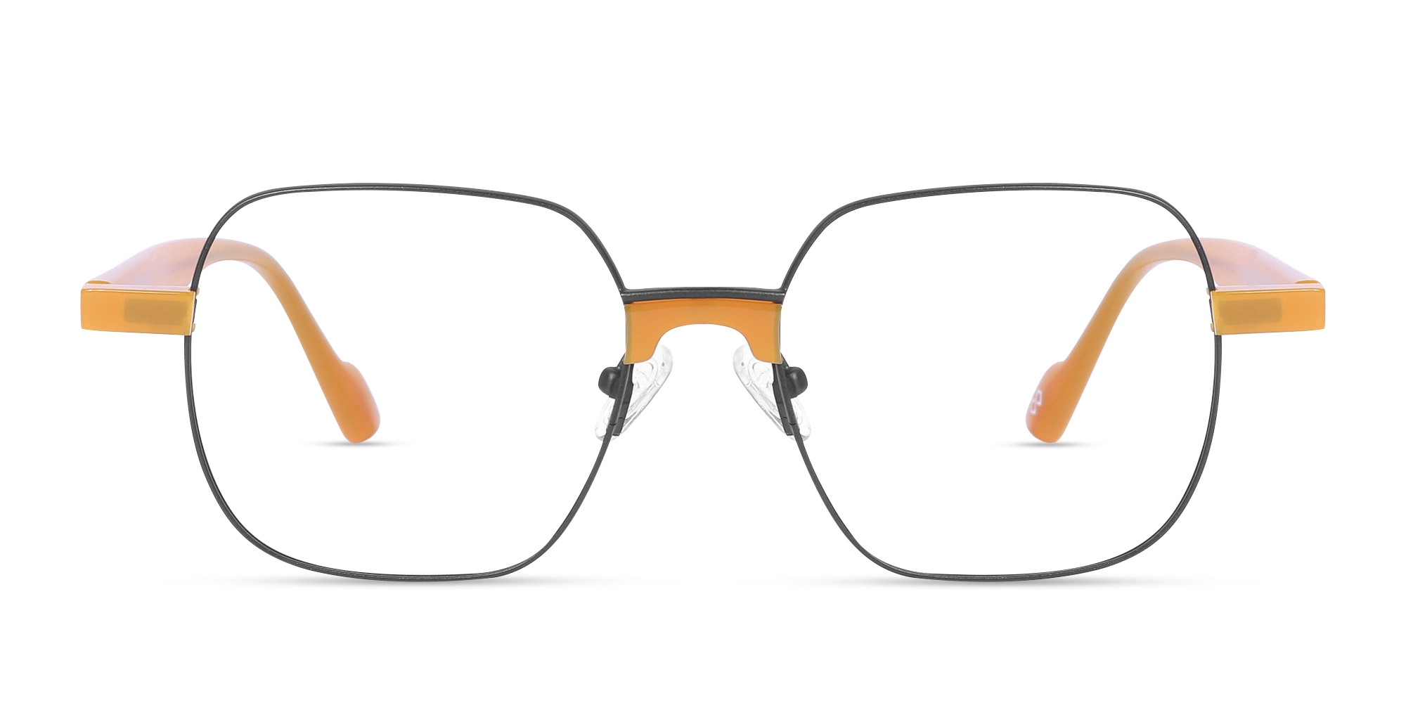 Matte Black Metal Full Rim Glasses-1