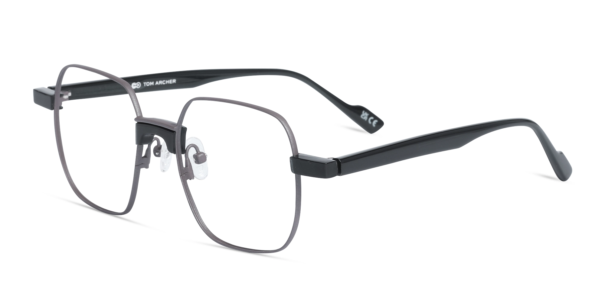 Brownish Mauve Metal Full Rim Glasses-3