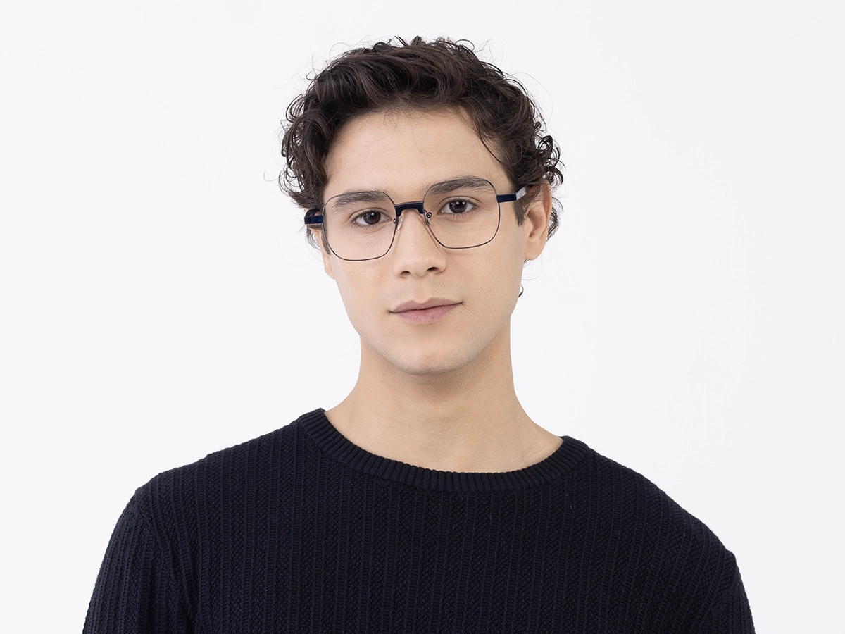 Stylish Gunmetal Square Full Rim Eyeglasses 41