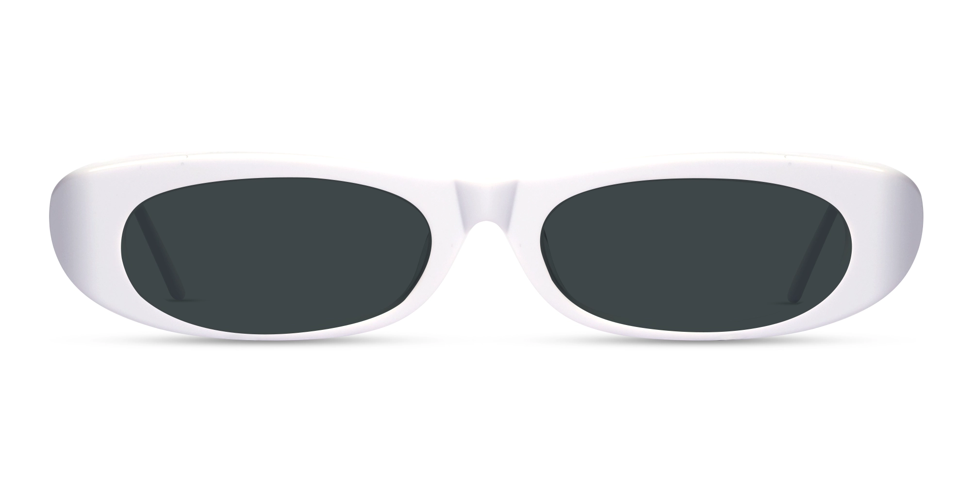 White Full Rim Rectangle Sunglasses 1 White Full Rim Rectangle Sunglasses 1
