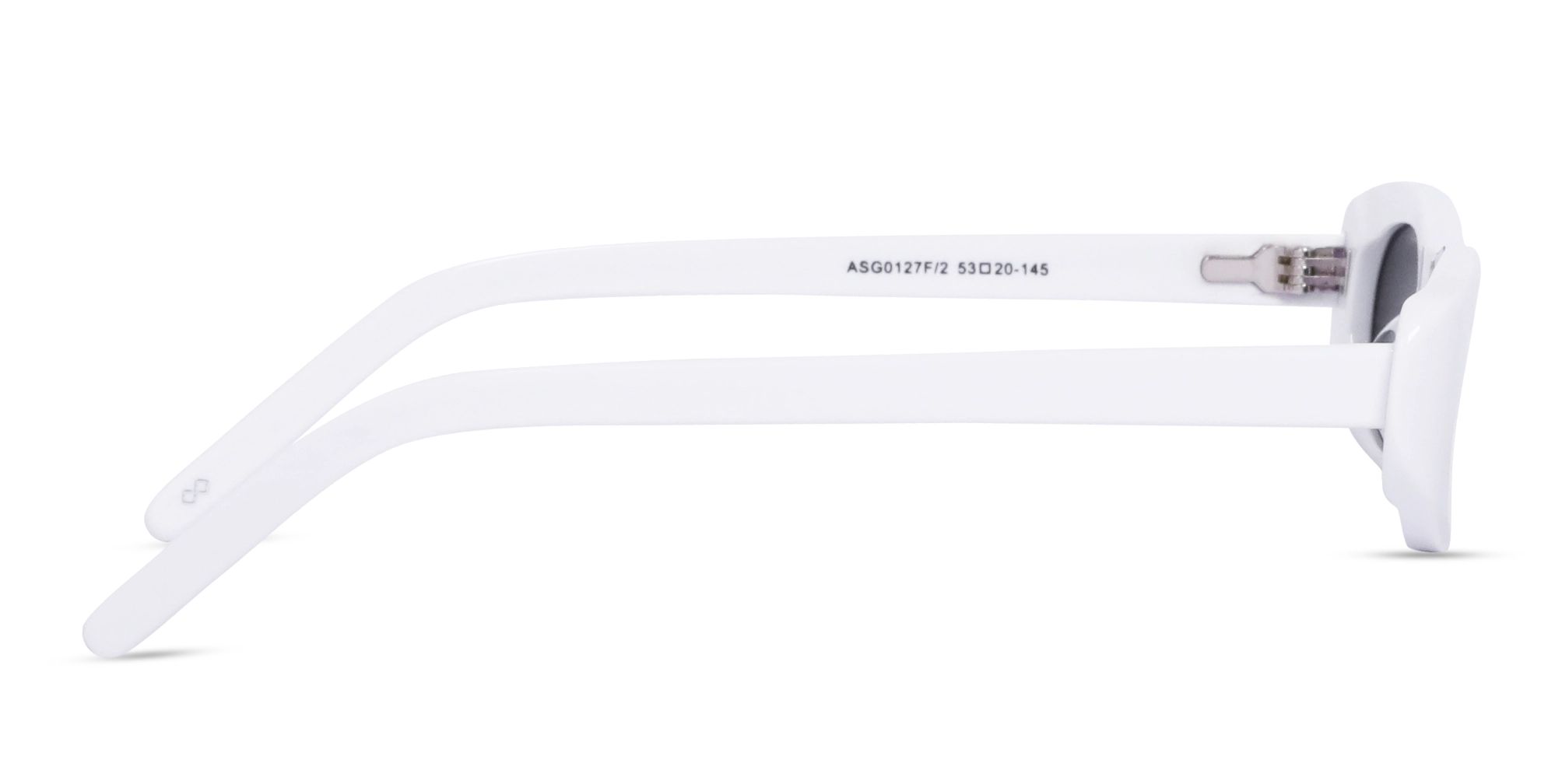 White Full Rim Rectangle Sunglasses 4