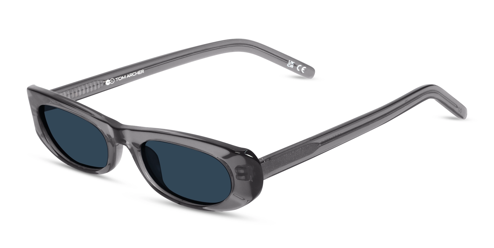 Crystal Steel Grey Acetate Rectangle Sunglasses 3