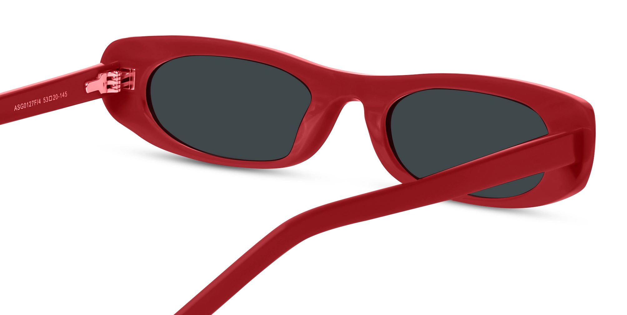 Maroon Red Rectangle Sunglasses 5