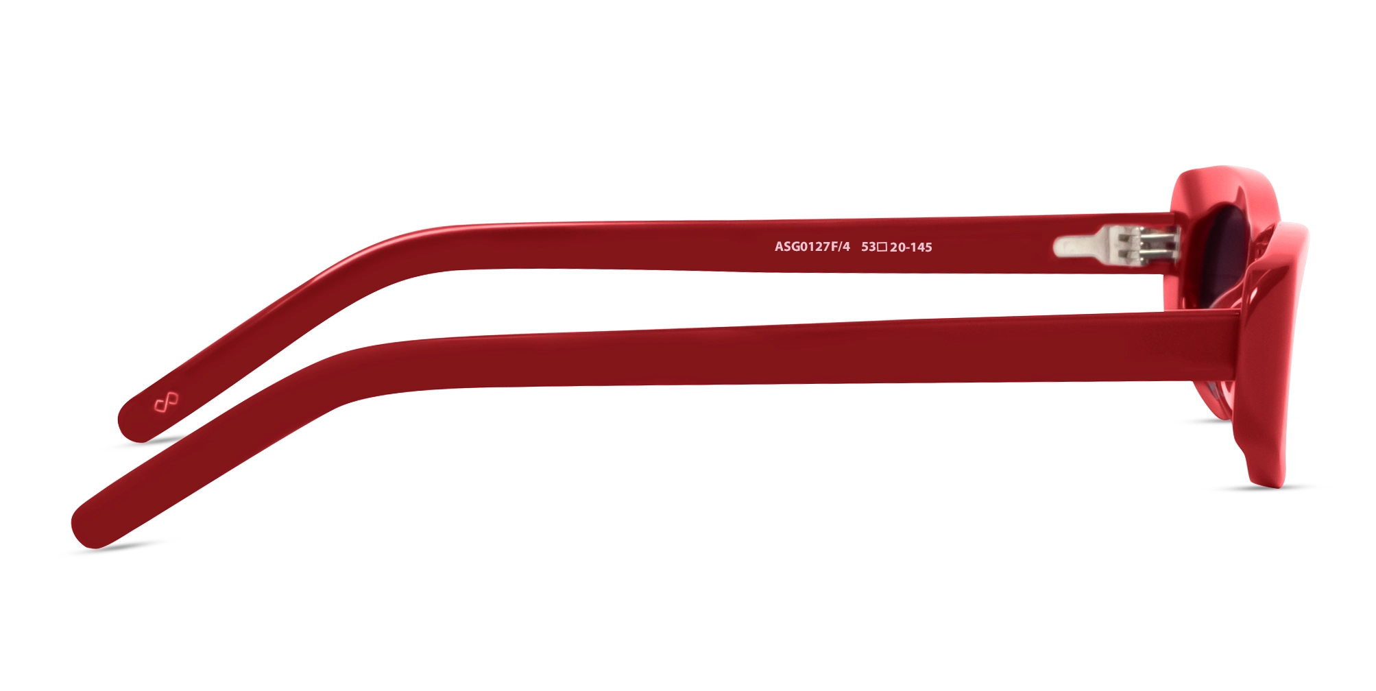 Maroon Red Rectangle Sunglasses 4