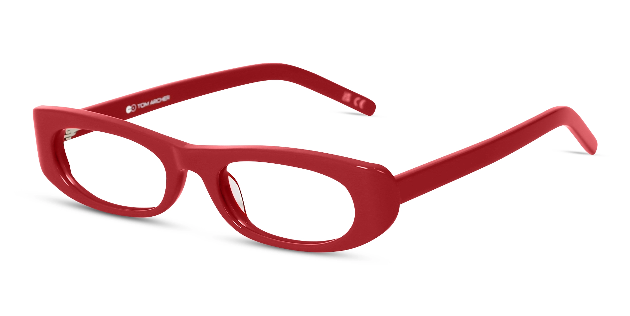 Maroon Red Oval Rectangle Glasses
