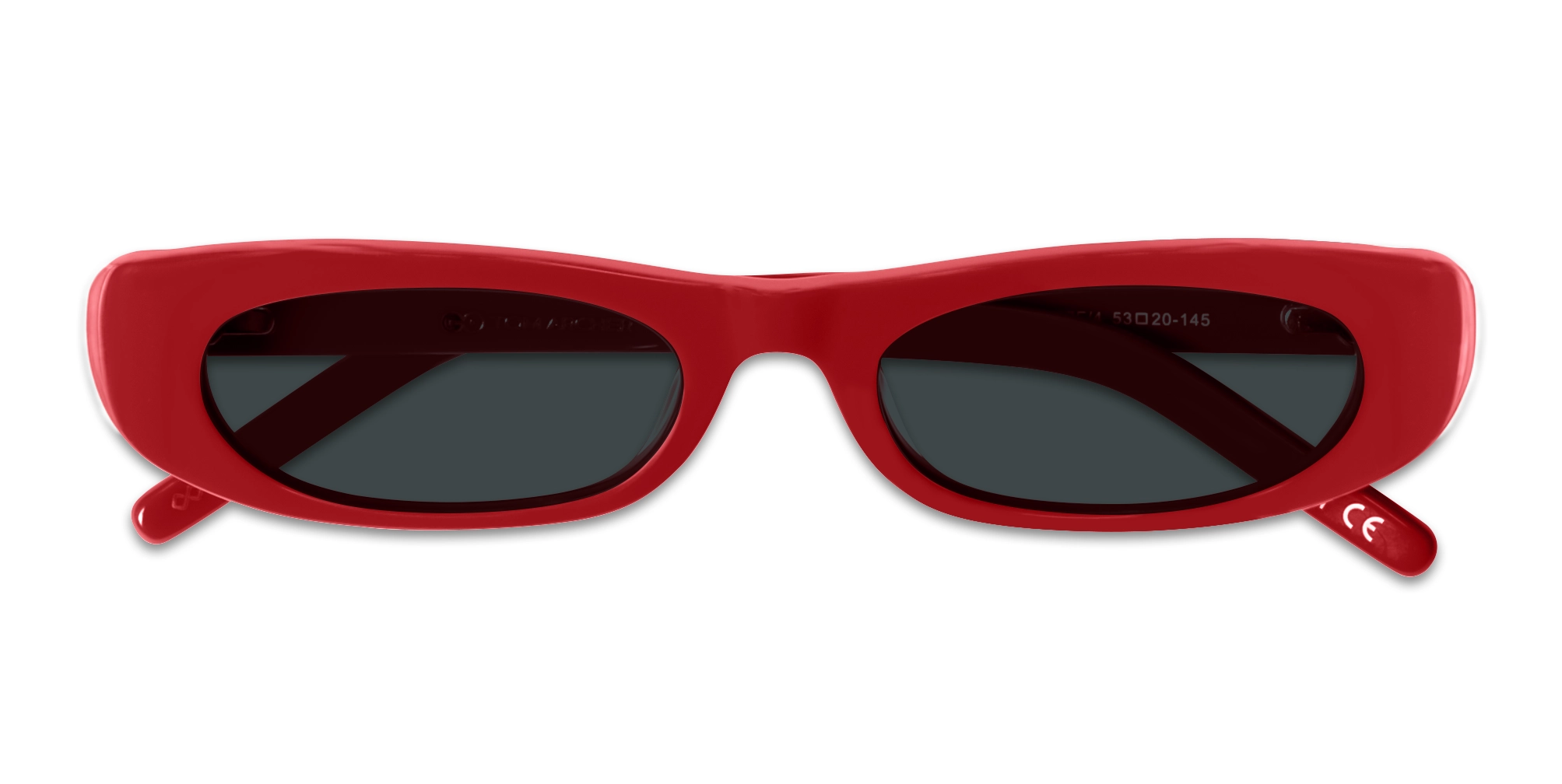 Maroon Red Rectangle Sunglasses 6