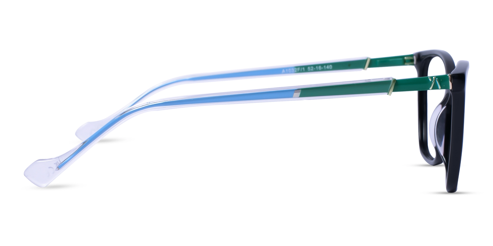 Black Square Cateye Acetate Eyeglasses 4