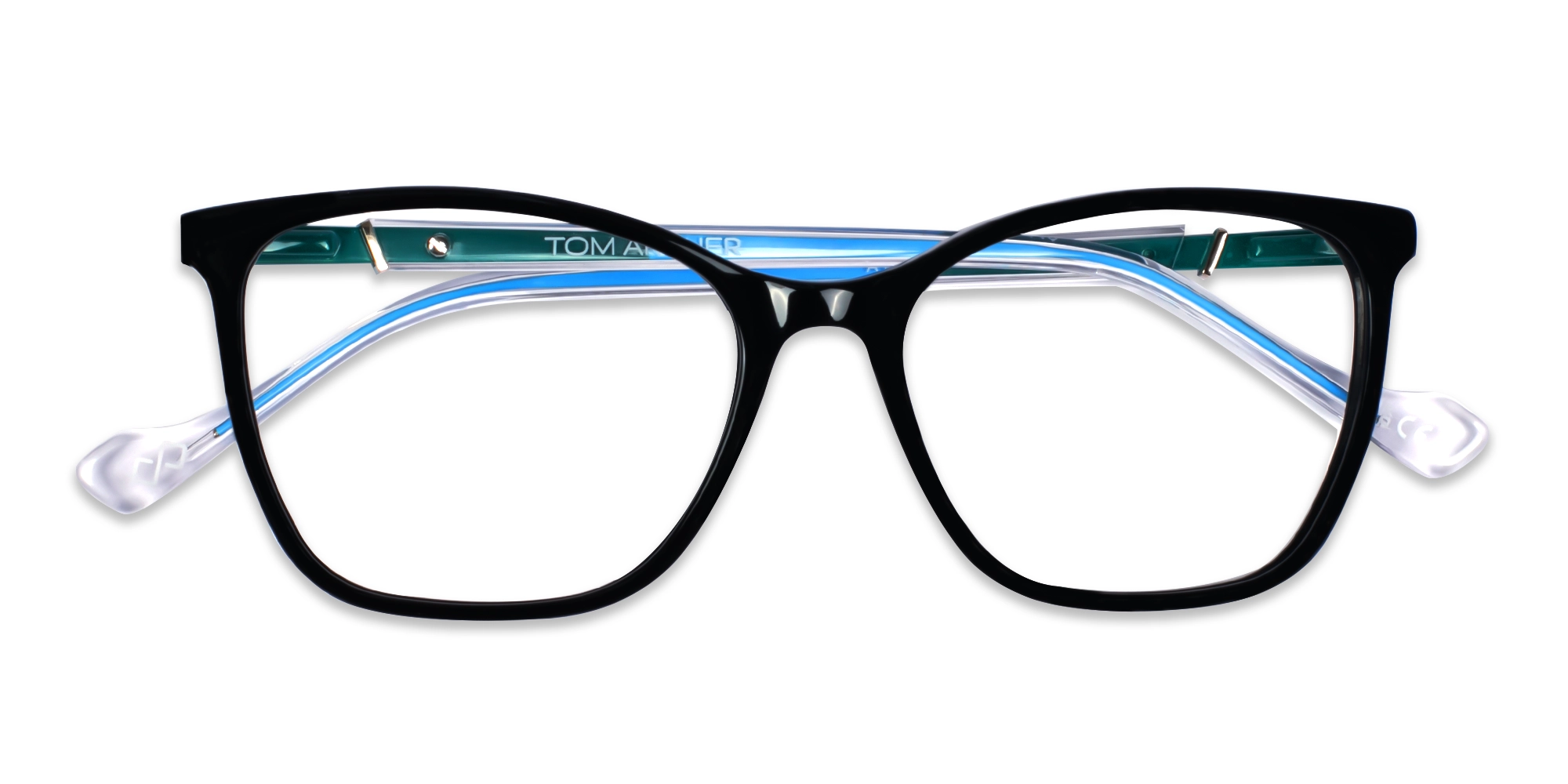 Black Square Cateye Acetate Eyeglasses 6