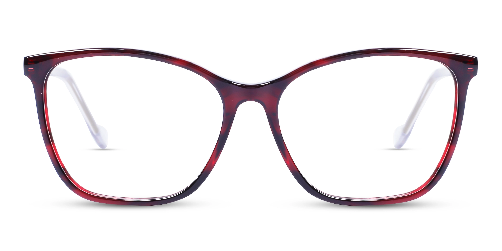 Dark Red Square Cateye Acetate Eyeglasses 1