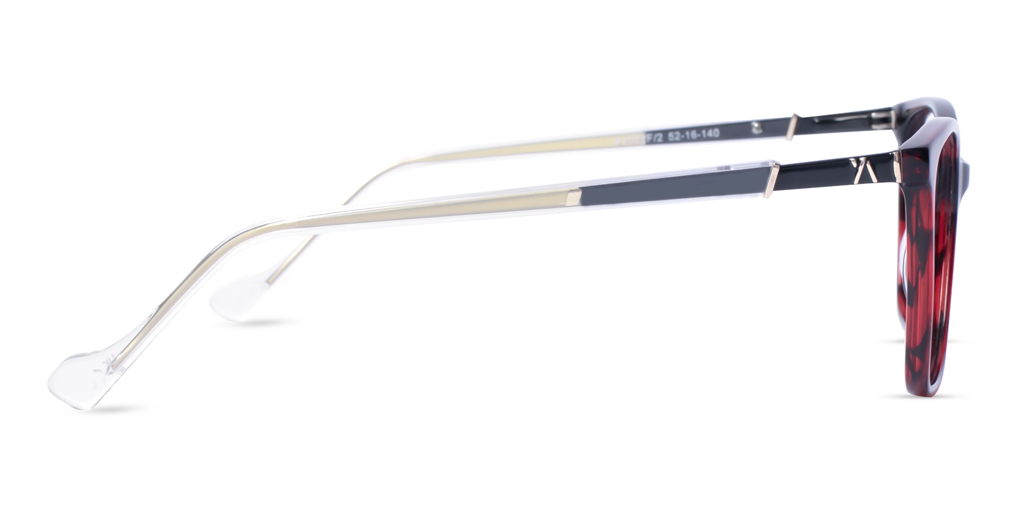 Dark Red Square Cateye Acetate Eyeglasses 4