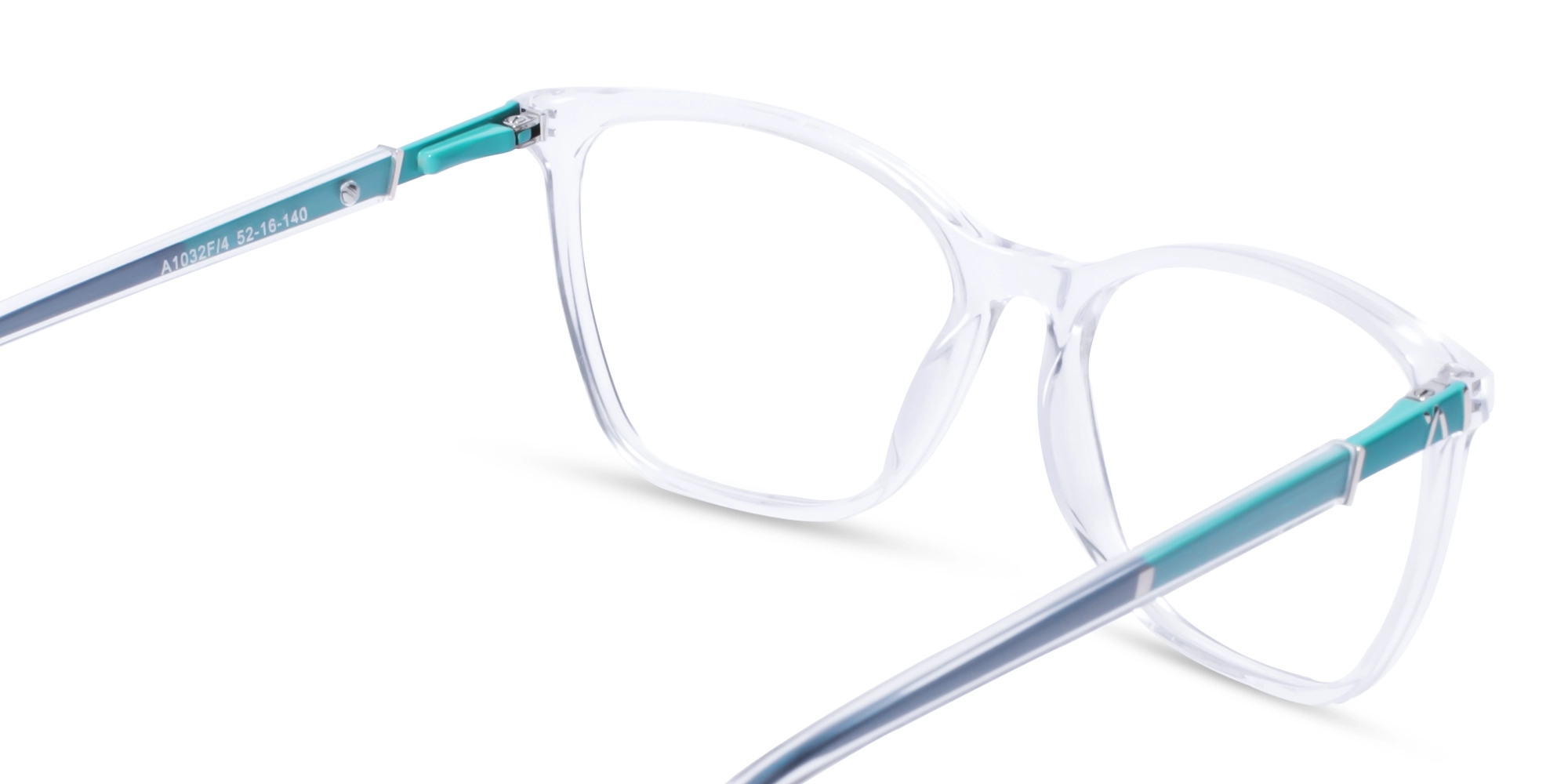 Crystal Clear Square Cateye Acetate Glasses 5