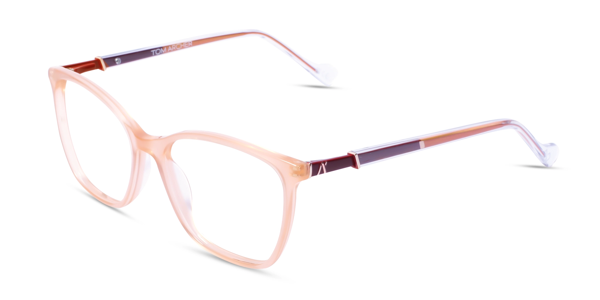 Pastel Peach Square Cateye Sunglasses 3