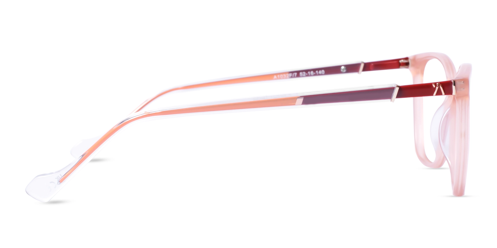 Pastel Peach Square Cateye Sunglasses 4