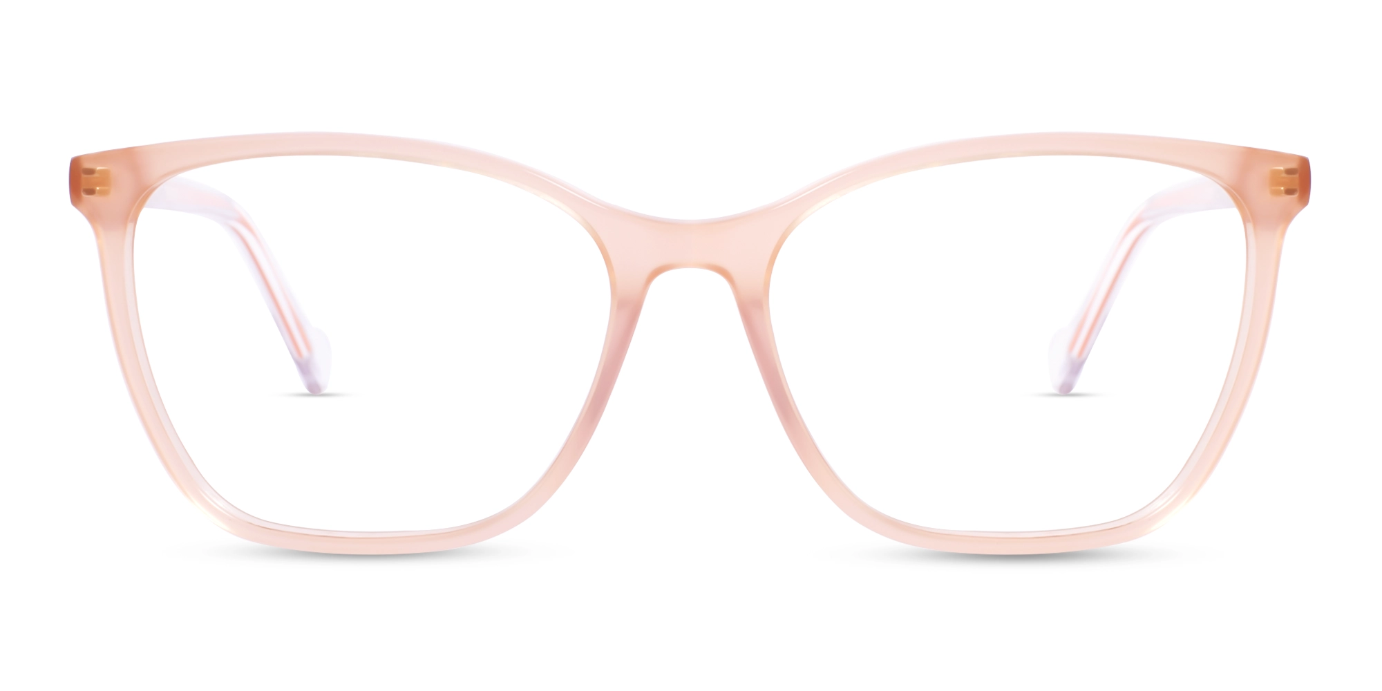 Pastel Peach Square Cateye Sunglasses 1