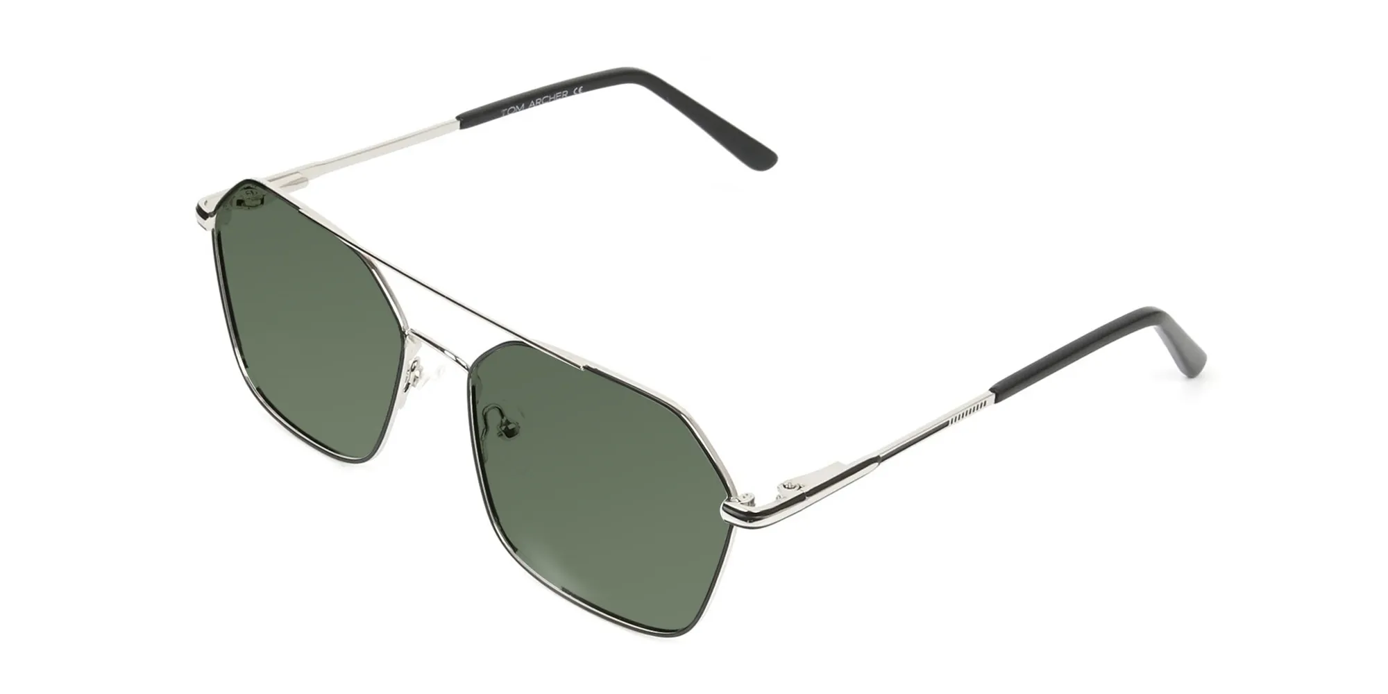 black-and-silver-geomatric-metal-pilot-green-tinted-sunglasses-2