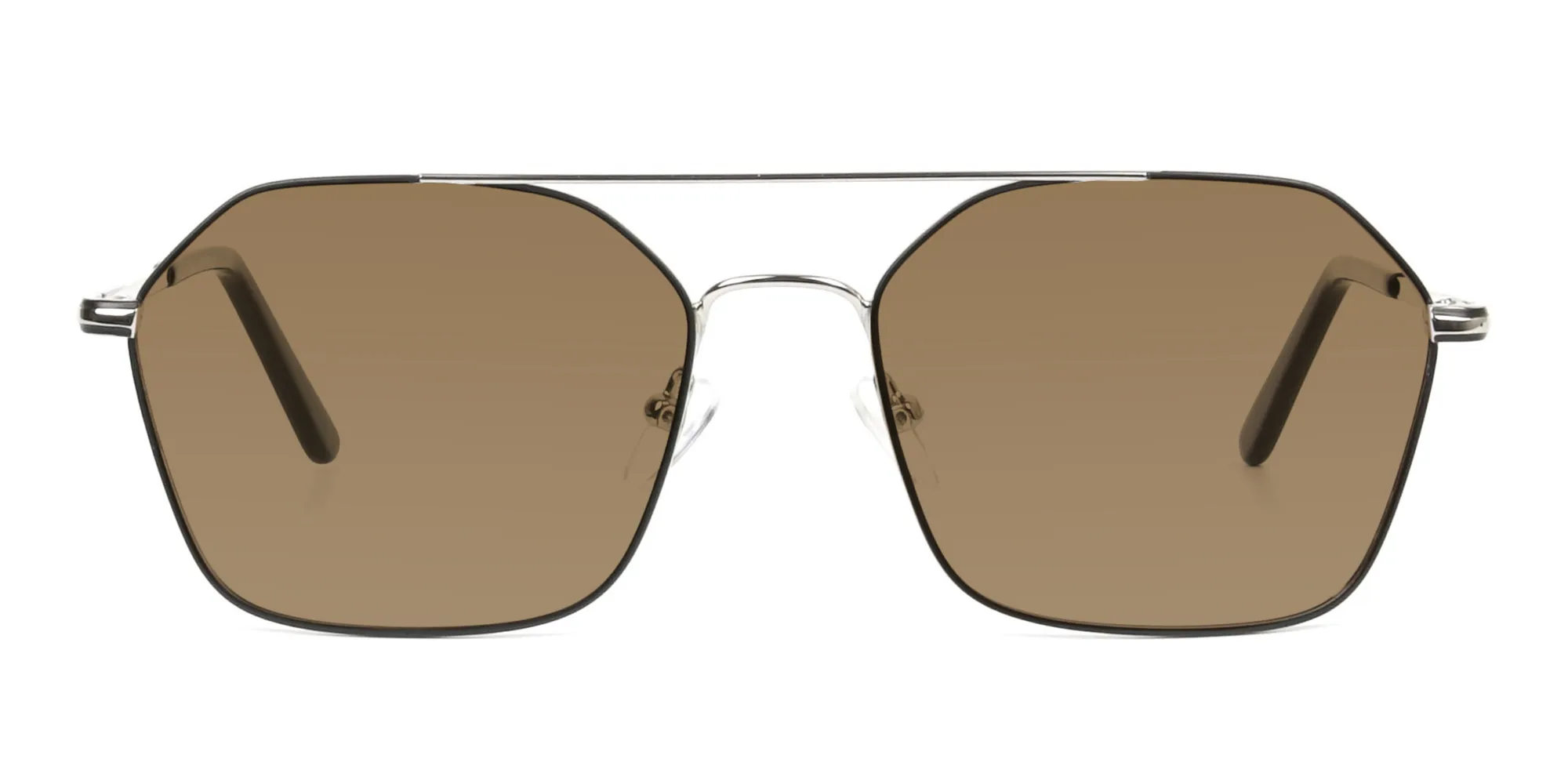 ultralight-silver-black-geomatric-pilot-brown-tinted-sunglasses-2