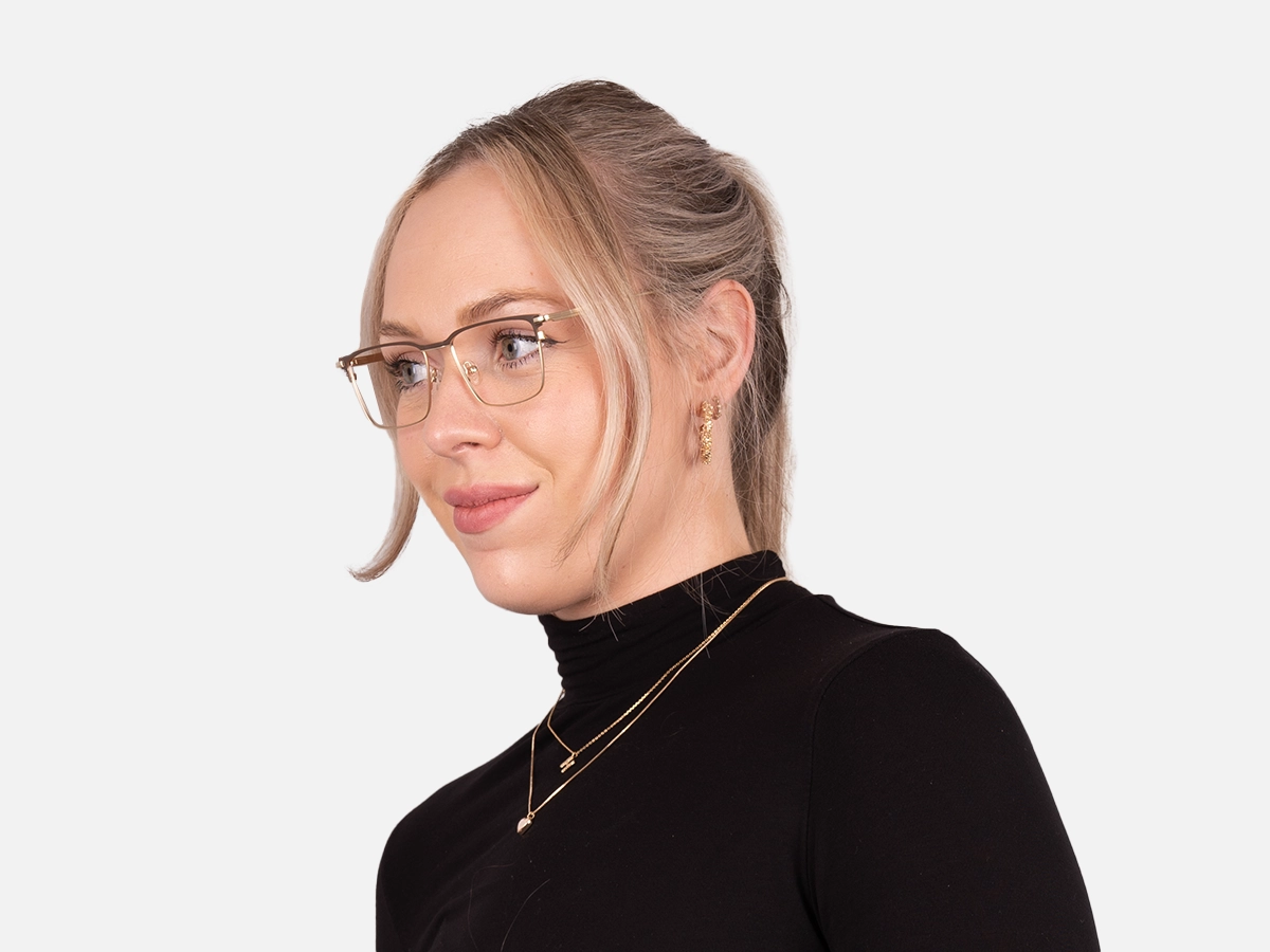Gold And Brown Glasses-55
