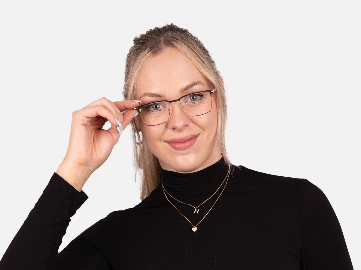 Gold And Black Glasses-54