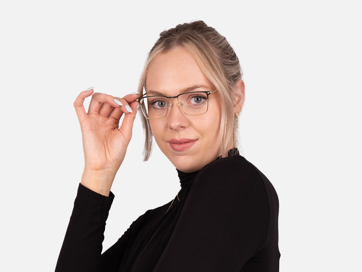 Gold And Black Glasses-53