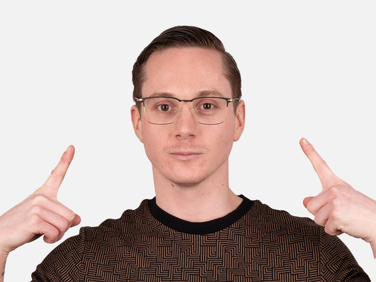 Gold And Black Glasses-43
