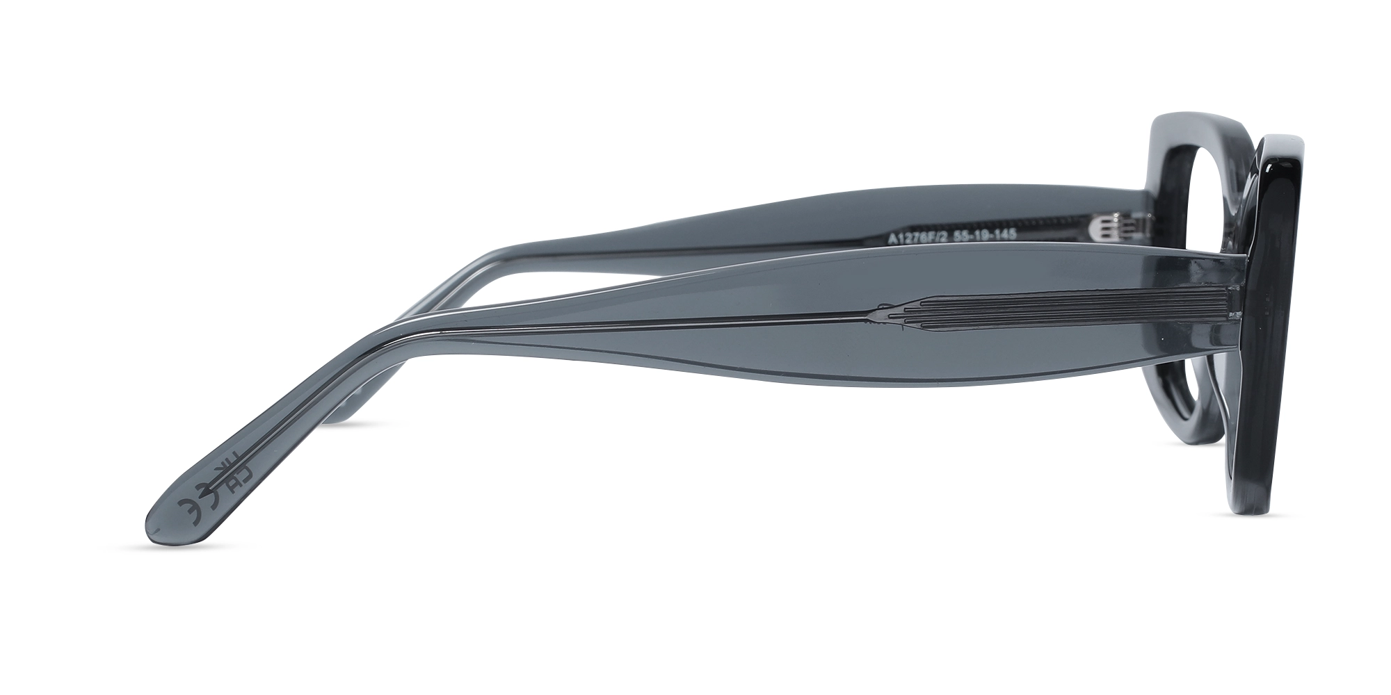 Crystal Charcoal Grey Oversized Eyeglasses-4