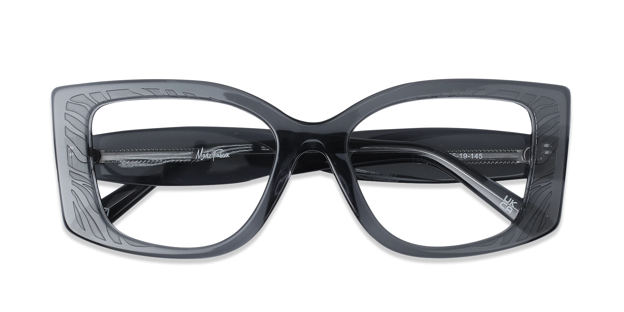 Crystal Charcoal Grey Oversized Eyeglasses-6