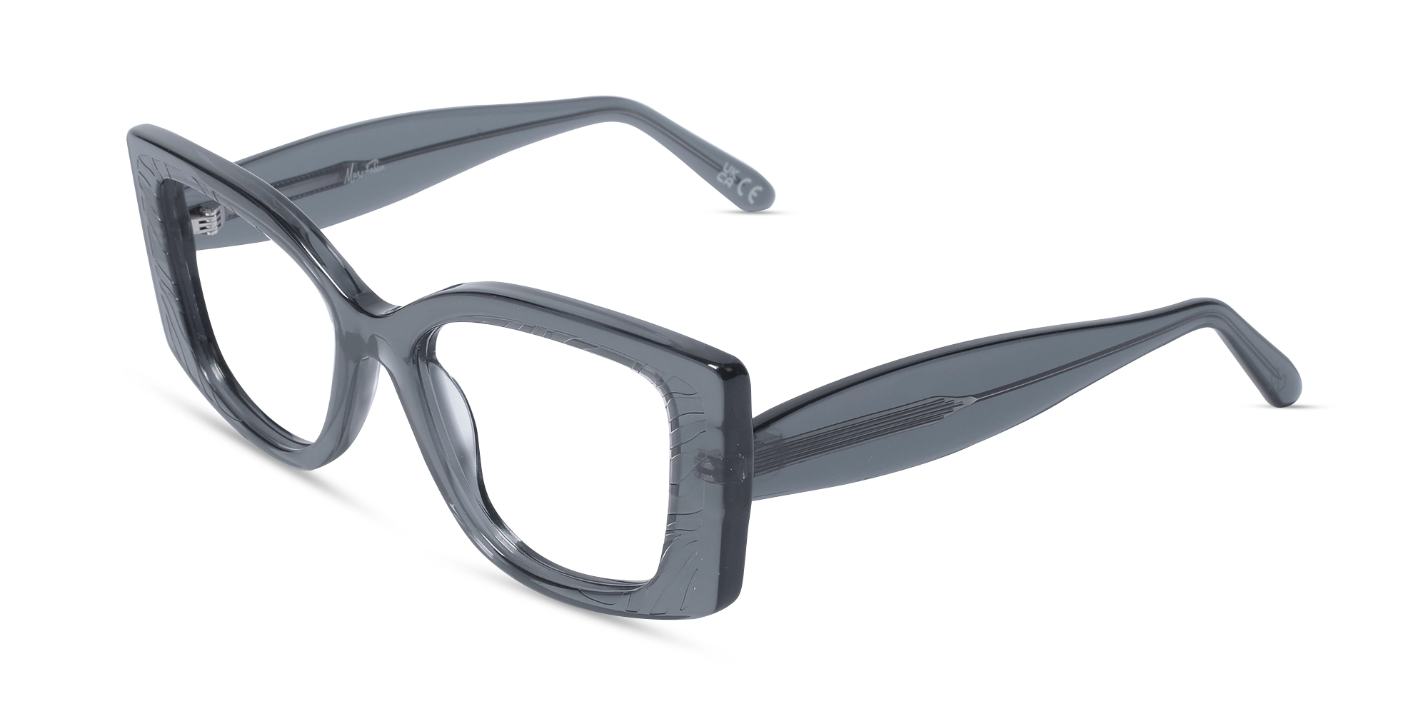 Crystal Charcoal Grey Oversized Eyeglasses-3