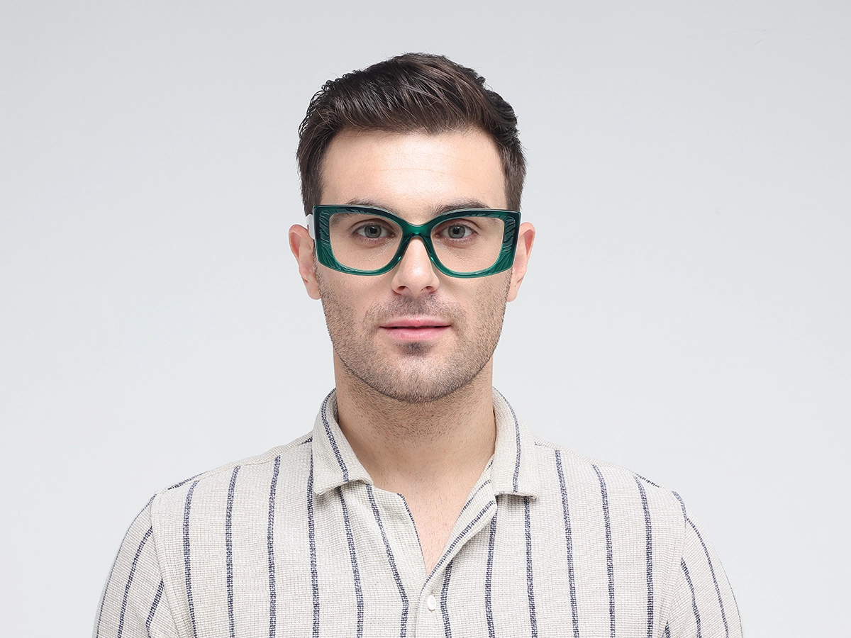 Emerald Green Oversized Eyeglasses-41