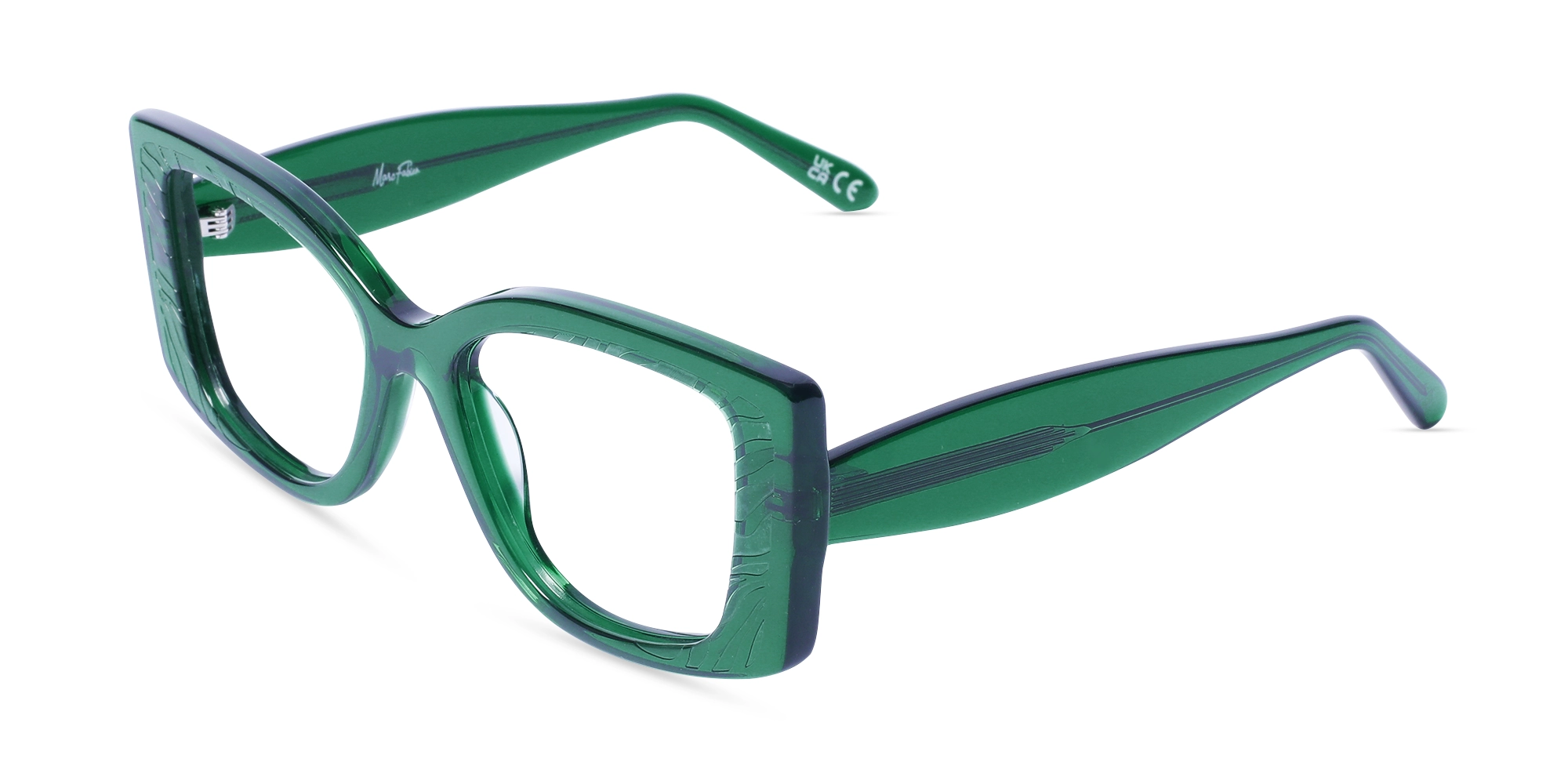 Emerald Green Oversized Eyeglasses-3