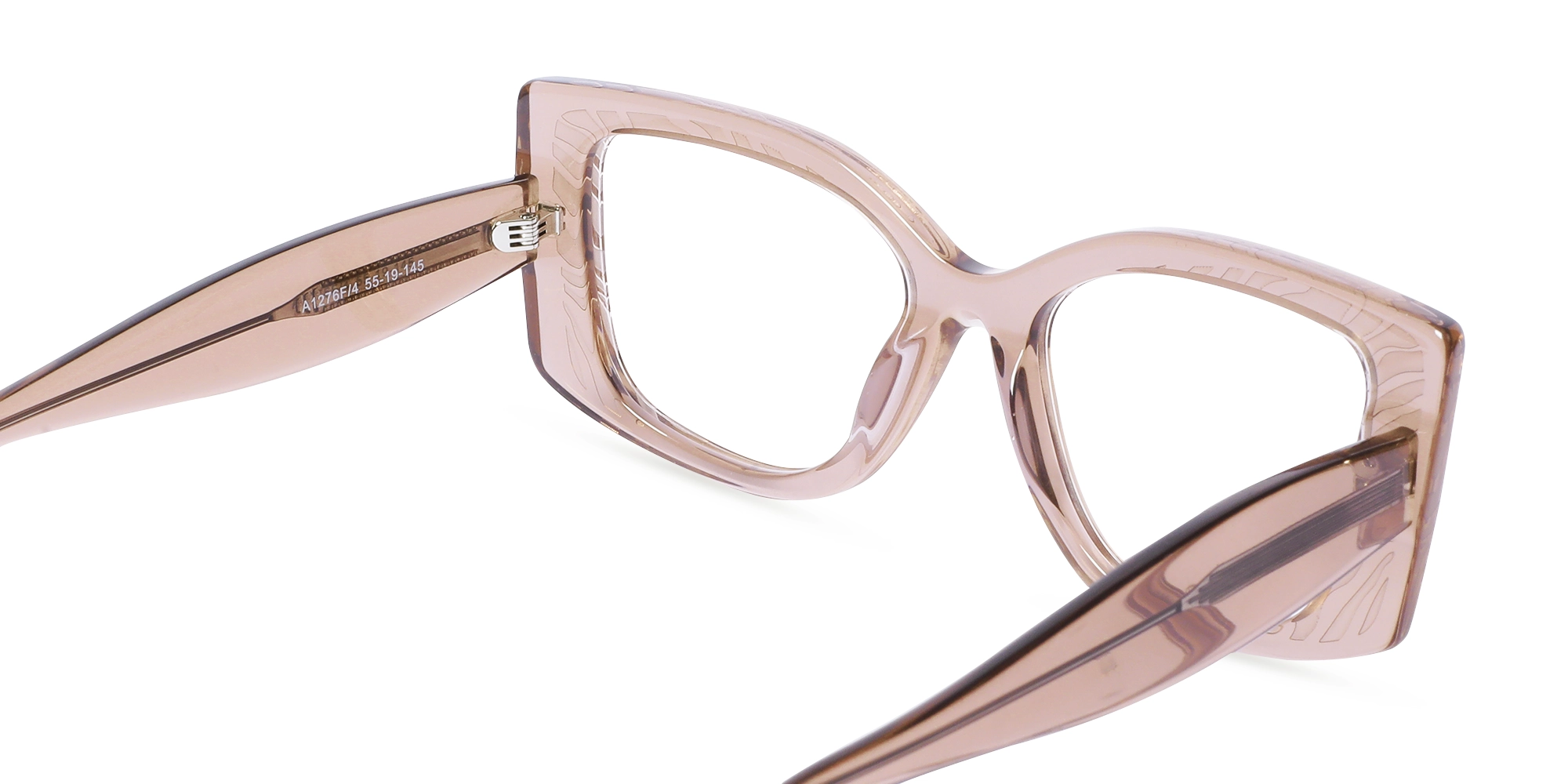 Cozy Peach Oversized Eyeglasses-5