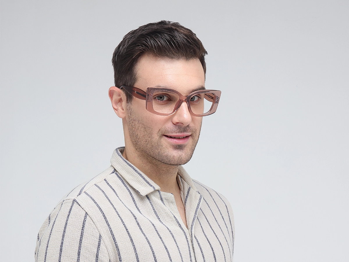 Cozy Peach Oversized Eyeglasses42