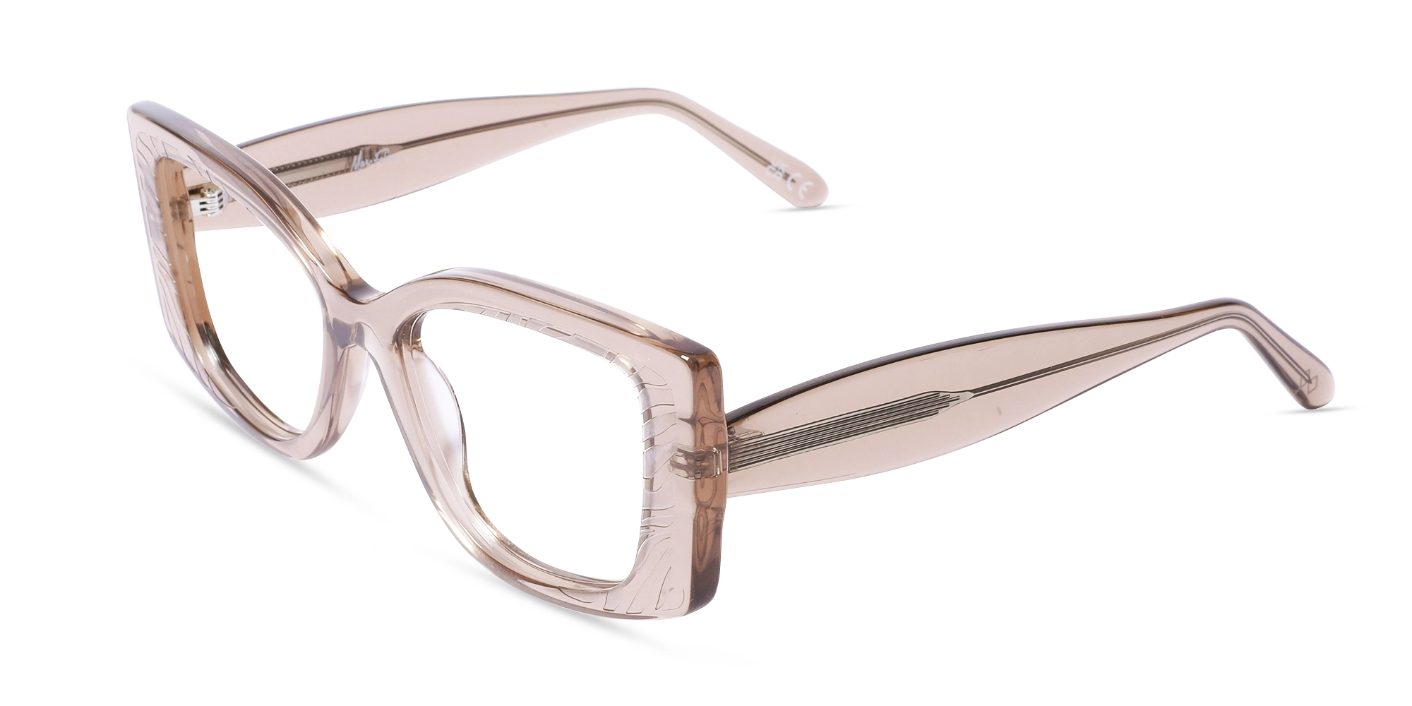 Cozy Peach Oversized Eyeglasses-3