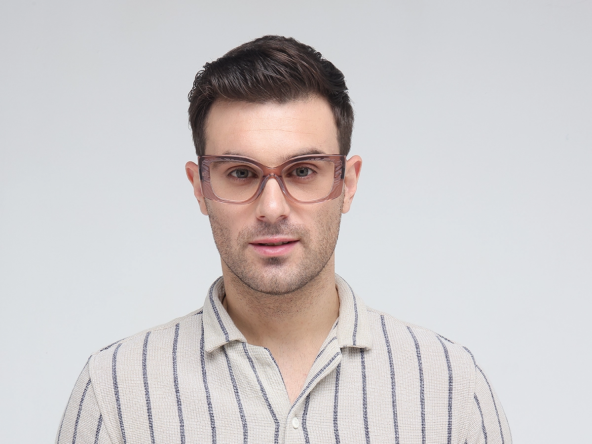 Cozy Peach Oversized Eyeglasses-41