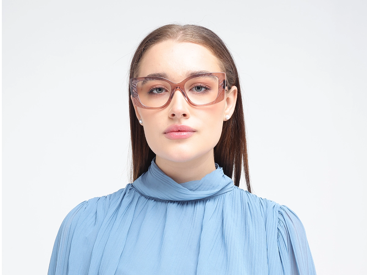 Cozy Peach Oversized Eyeglasses-51
