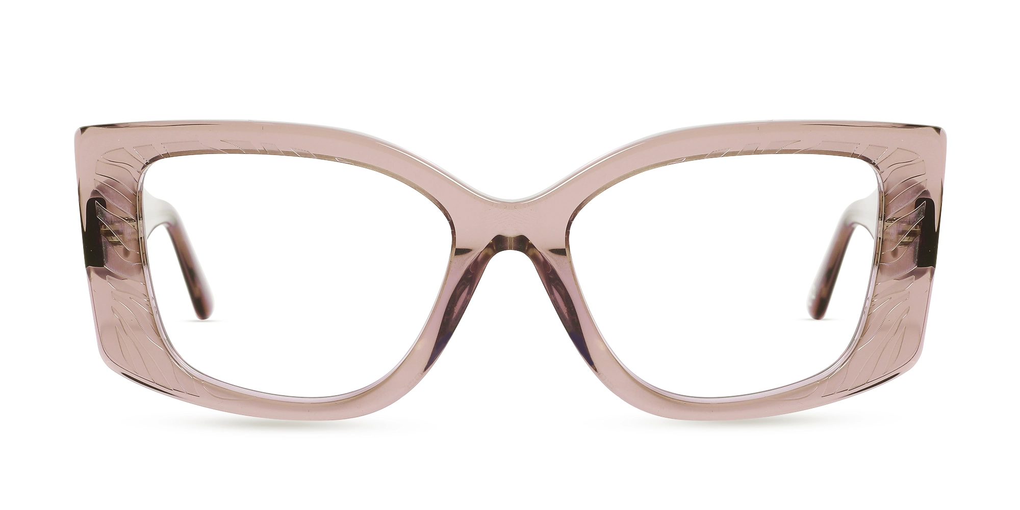 Cozy Peach Oversized Eyeglasses-1