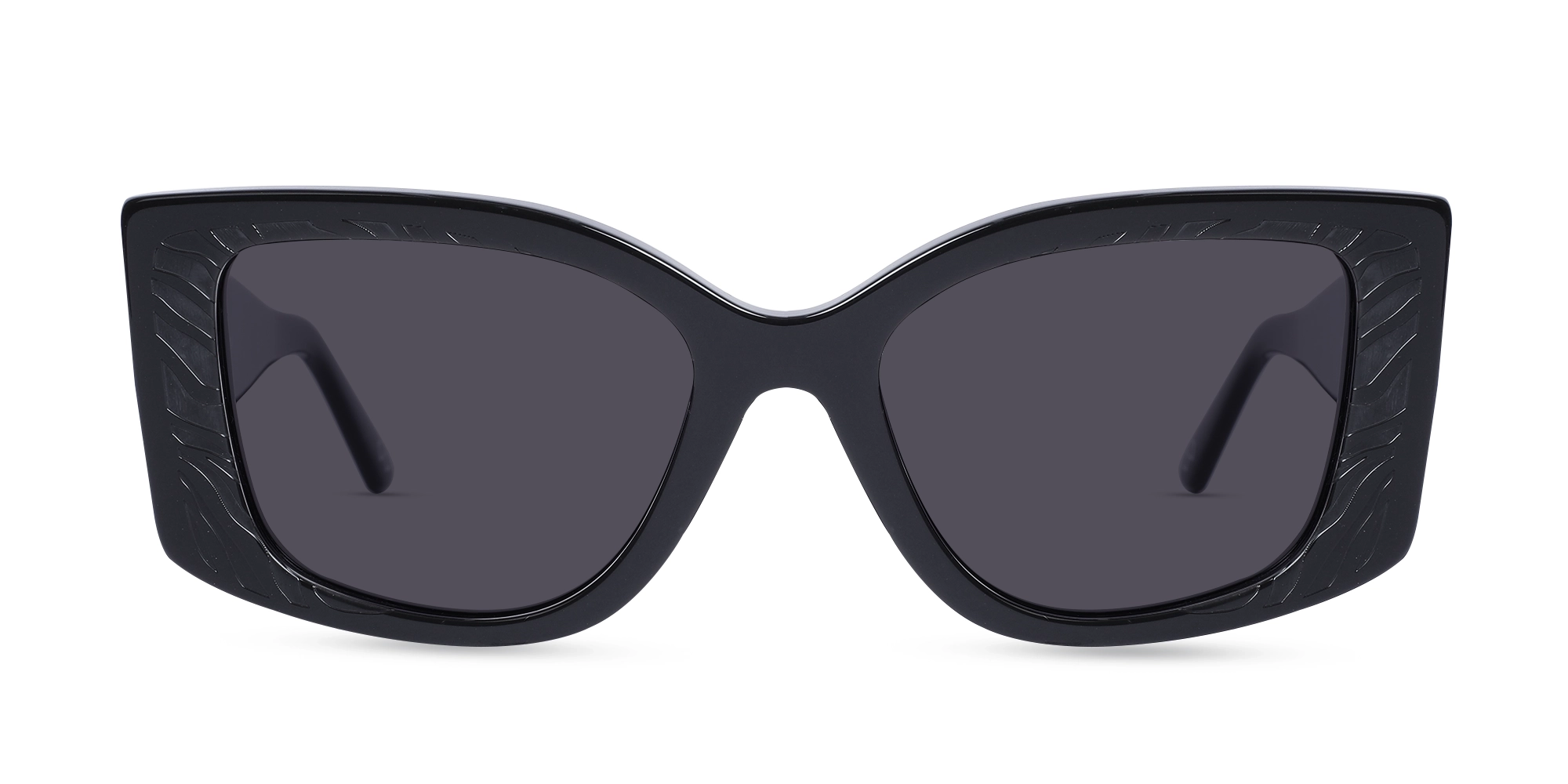Black Frame With Dark Grey Tint Sunglasses-1