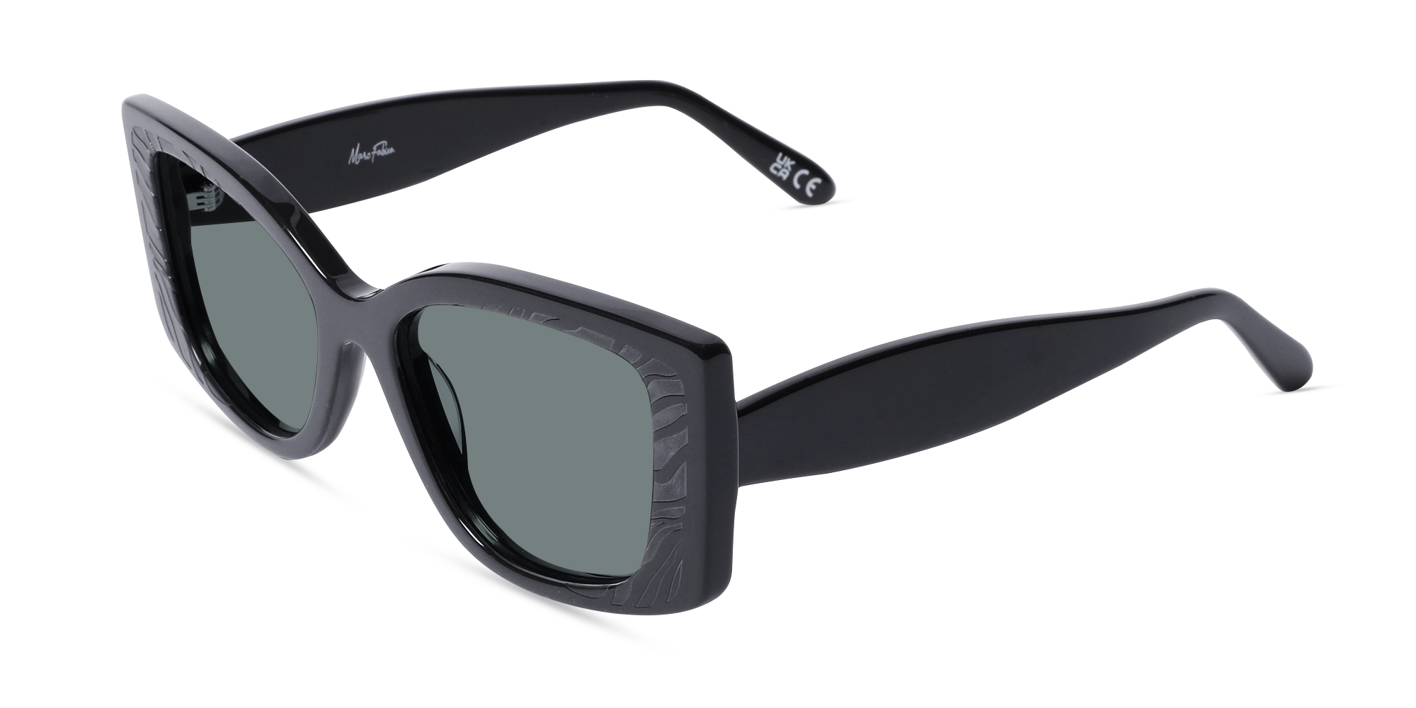 Black Frame With Greenish Grey Tint Sunglasses-3 Black Frame With Greenish Grey Tint Sunglasses-3