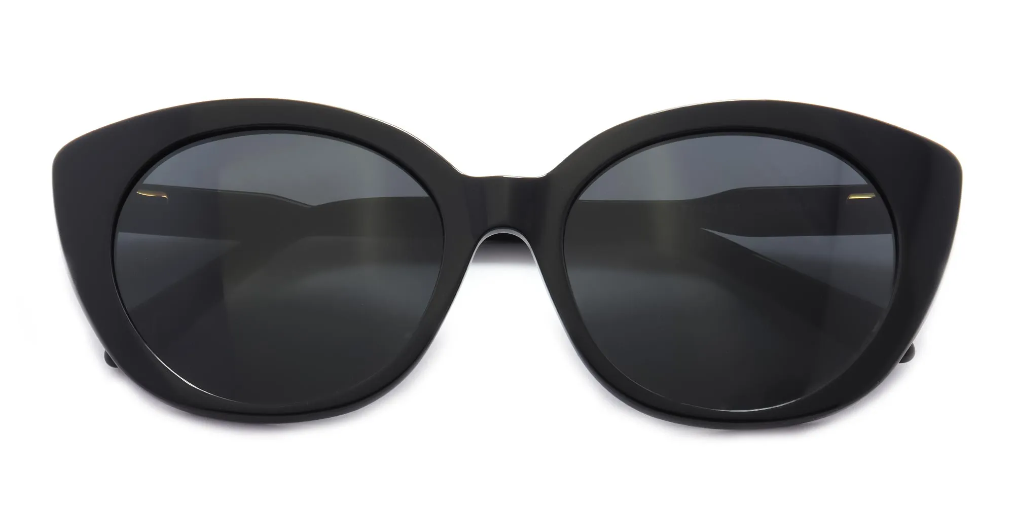 black oversized cat eye sunglasses-2