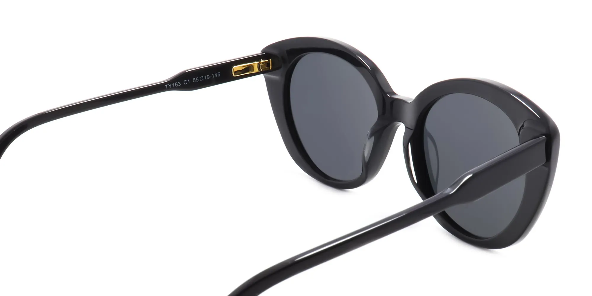 black oversized cat eye sunglasses-2
