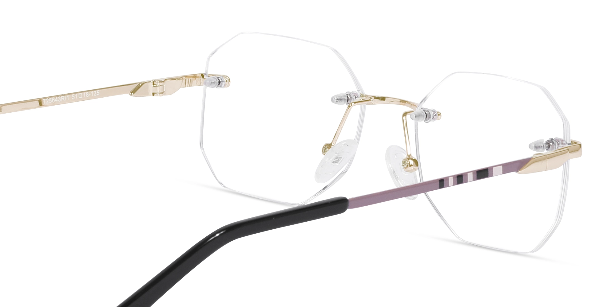 Gold Metal Geometric Glasses 5