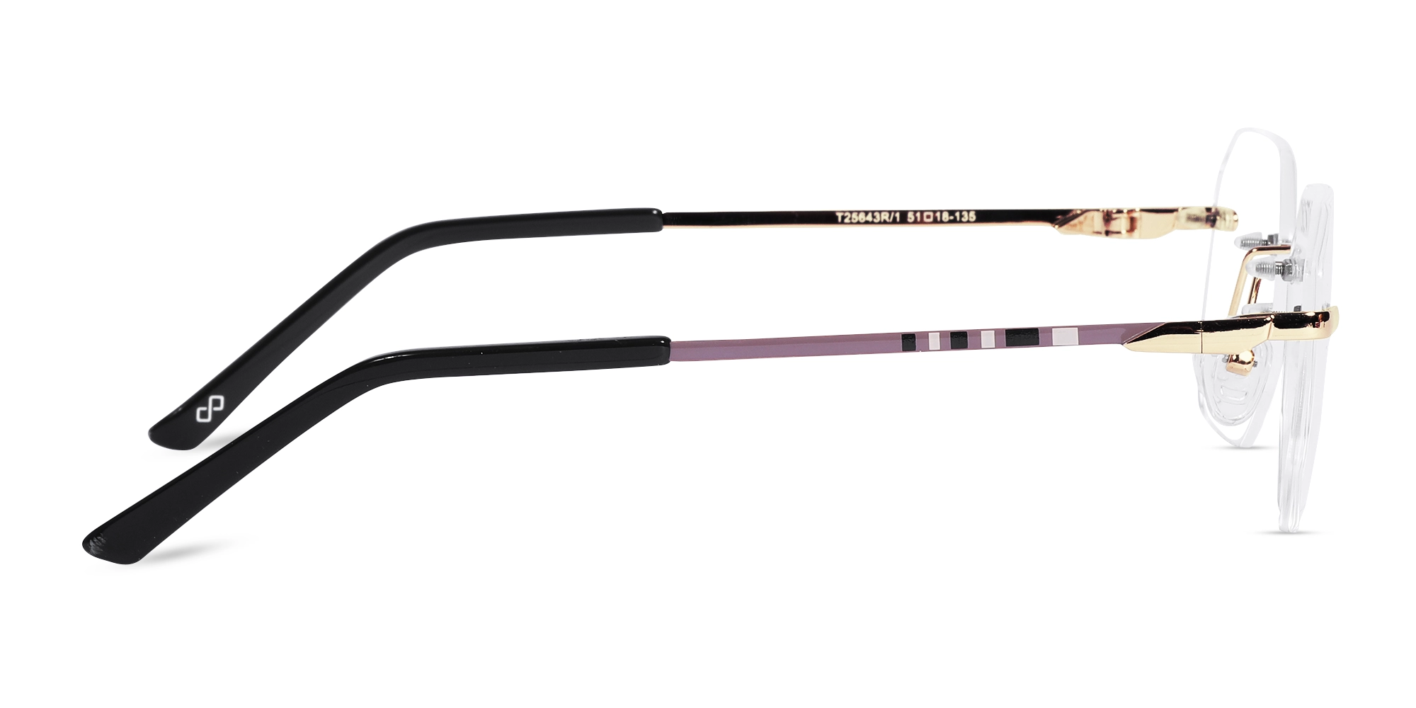 Gold Metal Geometric Glasses 4