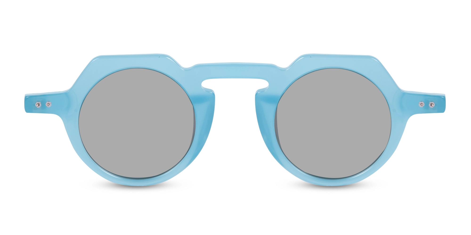 Blue Round Sunglasses-1