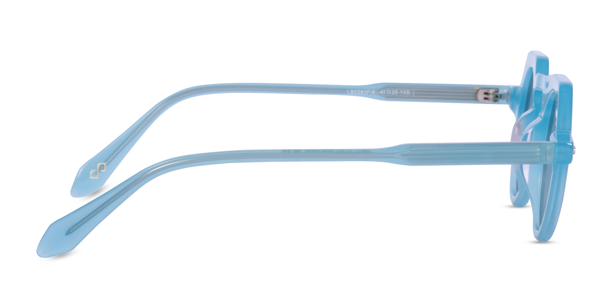 Blue Round Sunglasses-4