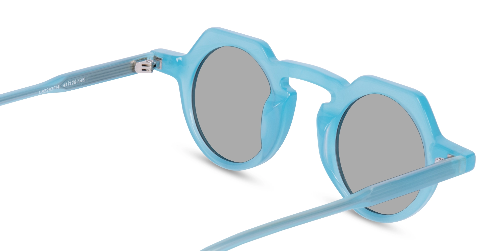 Blue Round Sunglasses-5