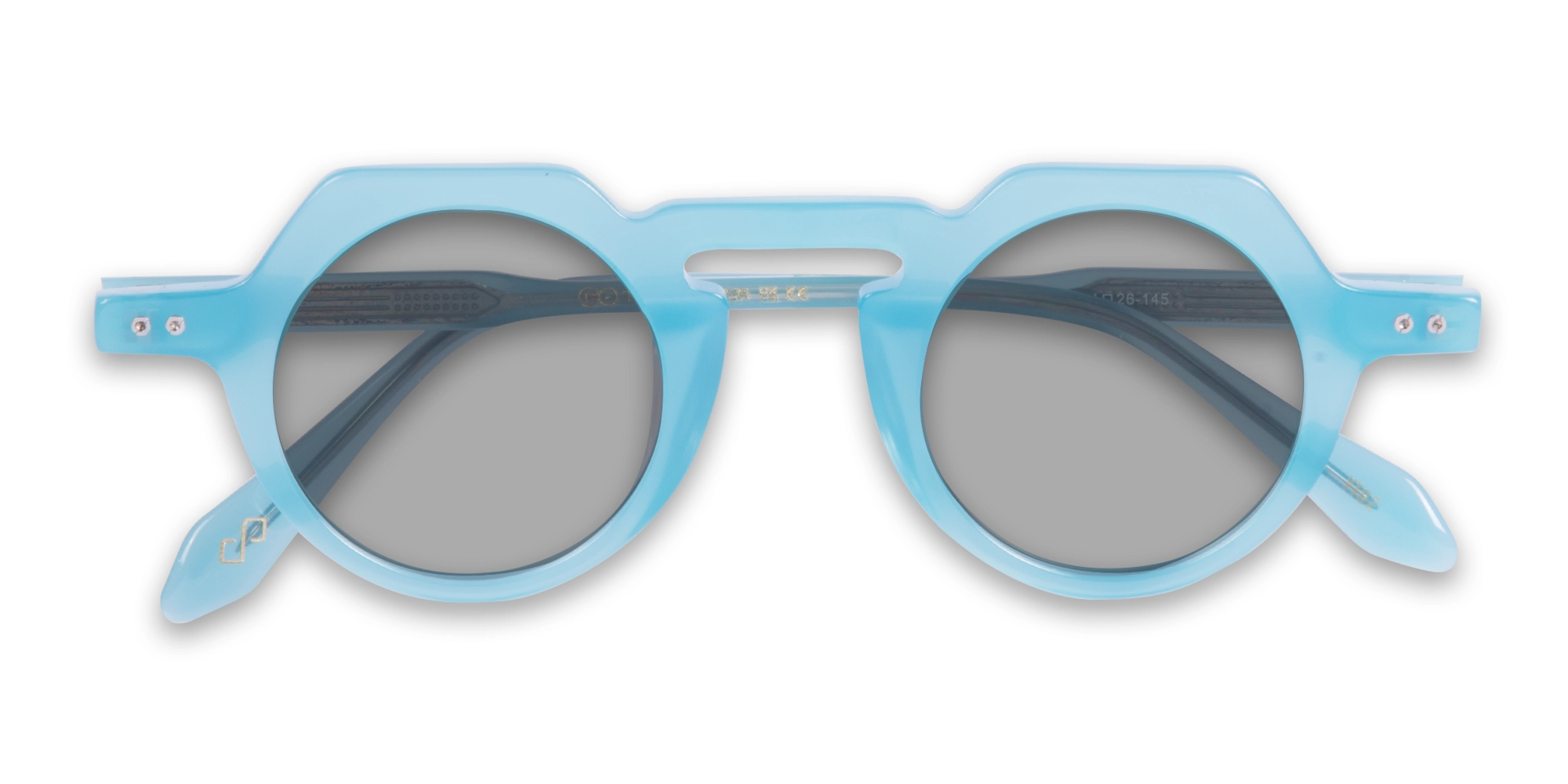 Blue Round Sunglasses-6