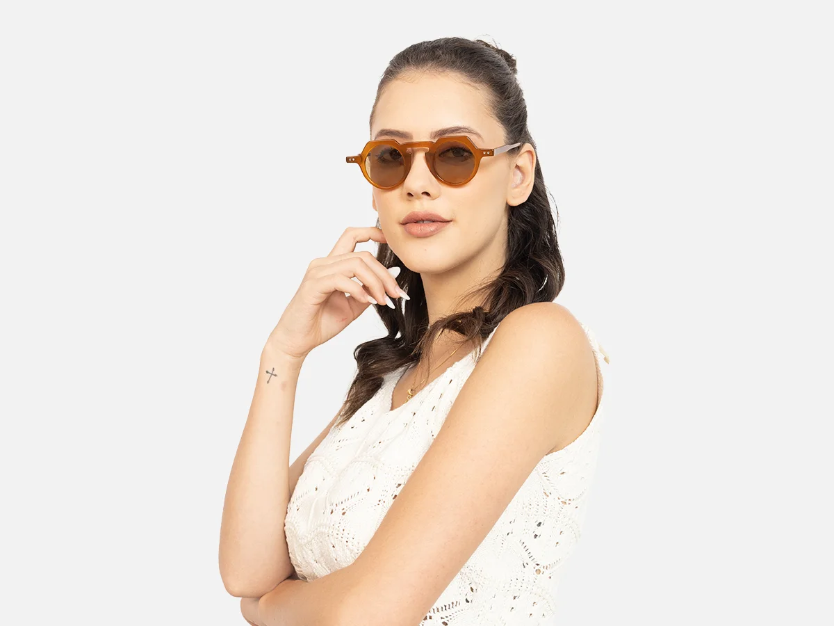Small Brown Sunglasses-53