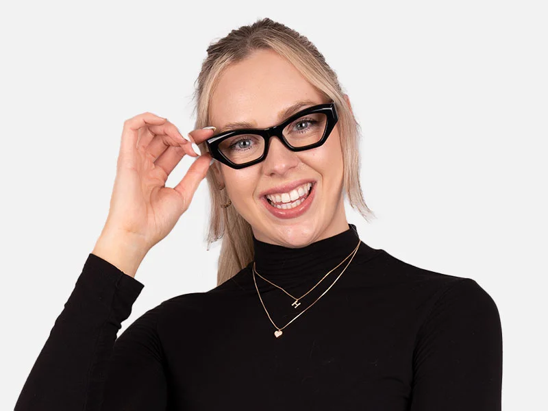 Thick Frame Cat Eye Glasses-7