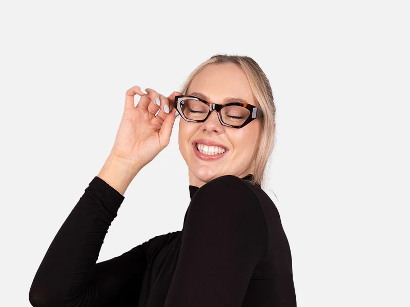 Thick Rimmed Cat Eye Glasses-7